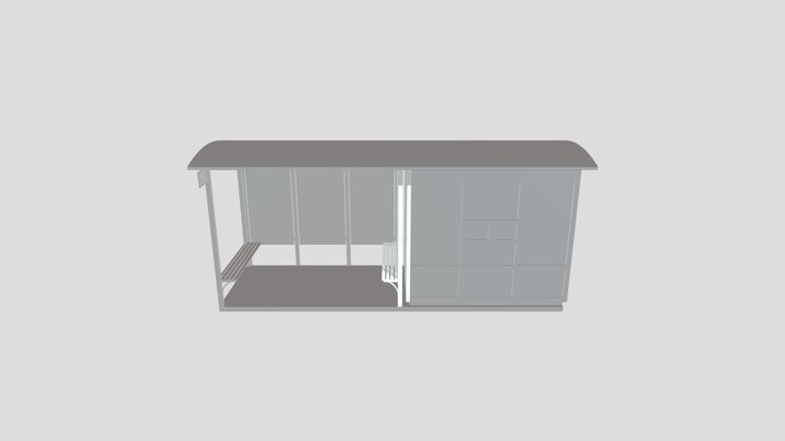 BUS STOP FBX EXPORT TEST 3D Model