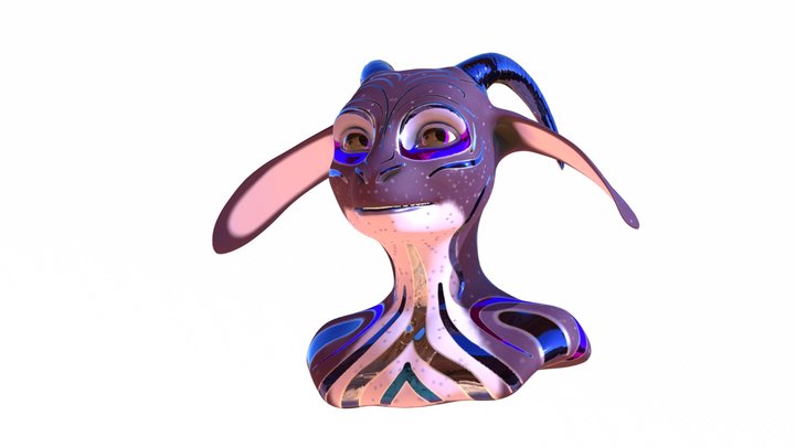 Goat Bust 3D Model