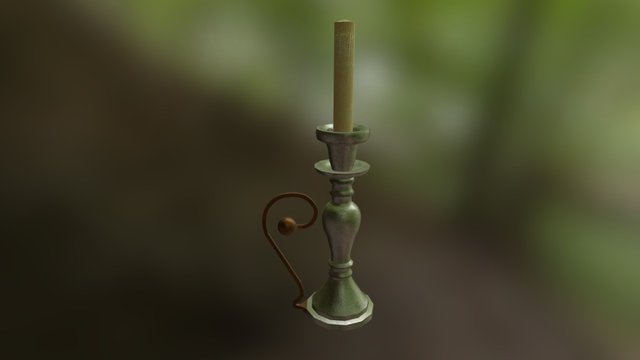 Old Candle Holder 3D Model