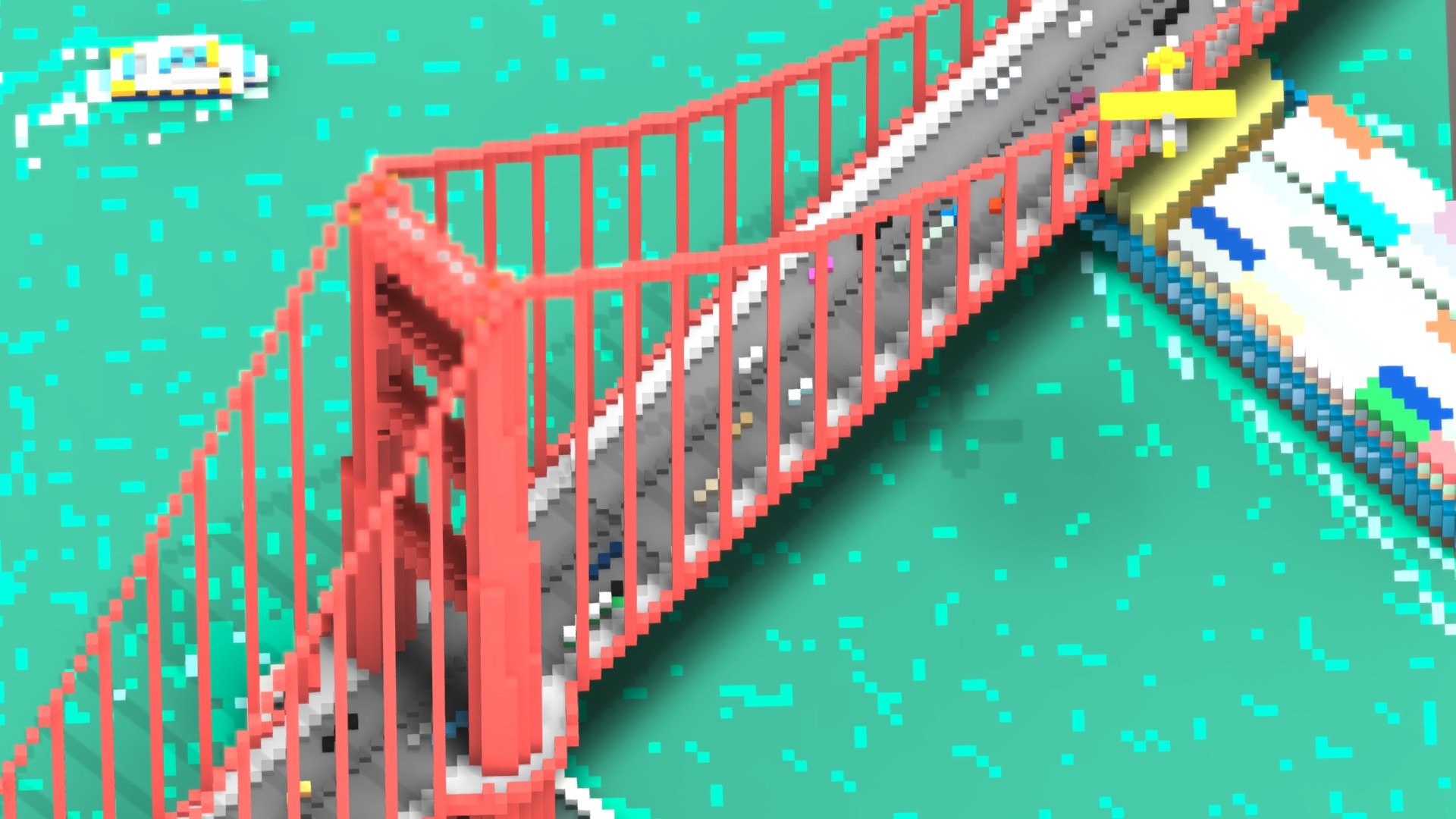 Voxel Golden Gate Bridge