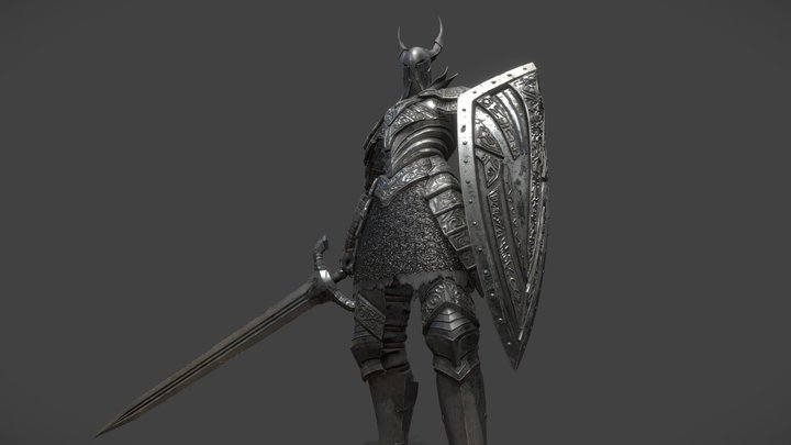 Black Knight - Great Sword Version 3D Model