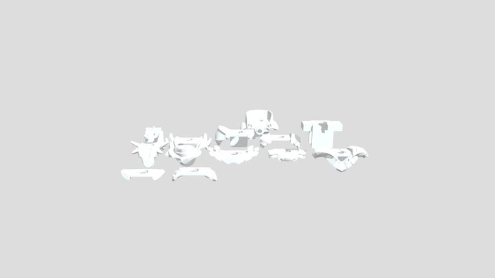 A Bunch of Lego Armors 3D Model