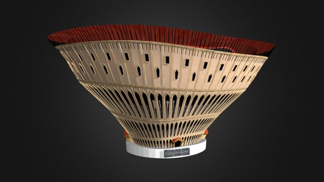 Roman Ancient Toon Colloseum 3D Model