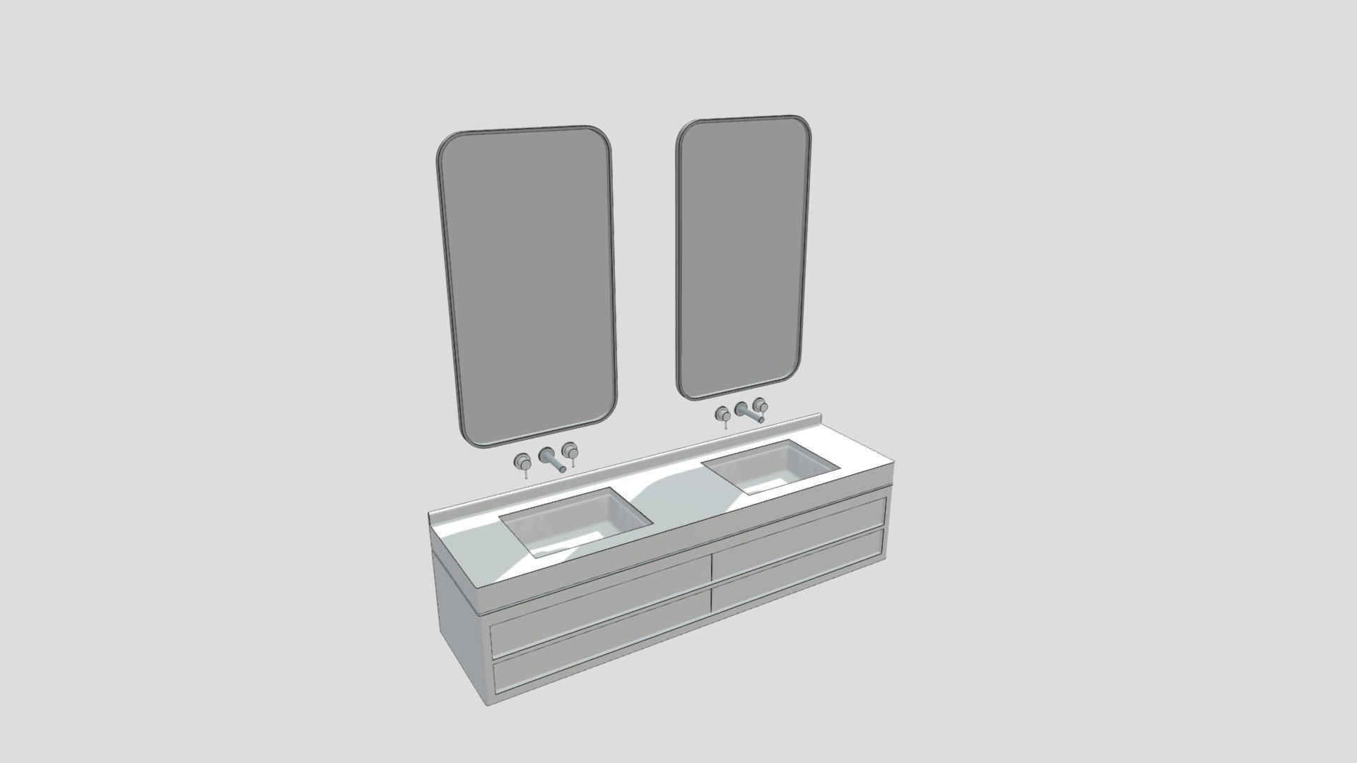 Custom Vanity - Rosewood - Download Free 3D model by Hivebody Design ...