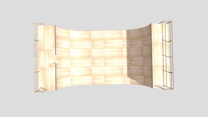 Textured Halfpipe 3D Model