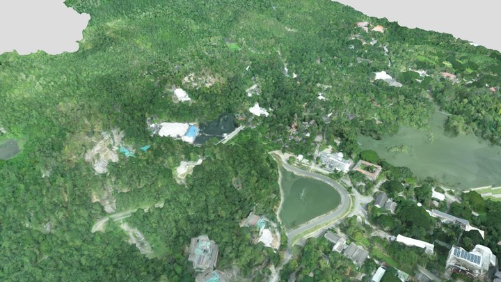 3D Aerial Photography Chiang Mai Zoo 3D Model