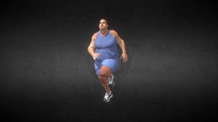Running Man Blue Shorts 3D Model