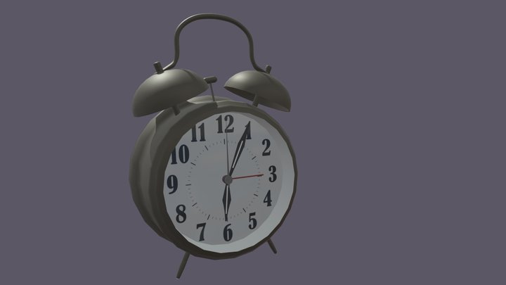 Bell Alarm Clock - Rigged 3D Model