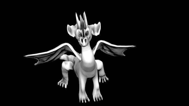 Day 12 Dragon #3DInktober2019 3D Model