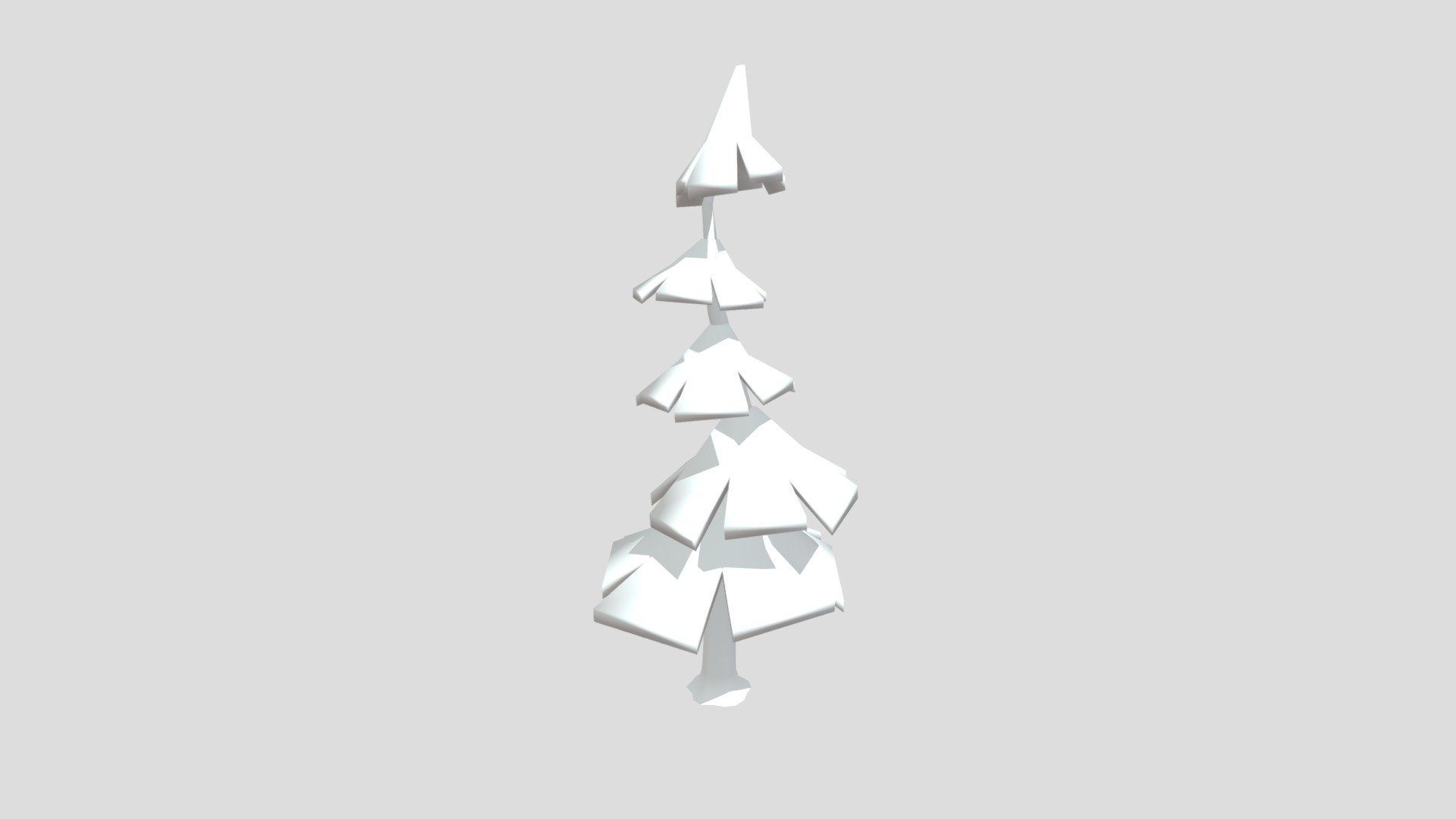 Low poly simple tree without materials for game