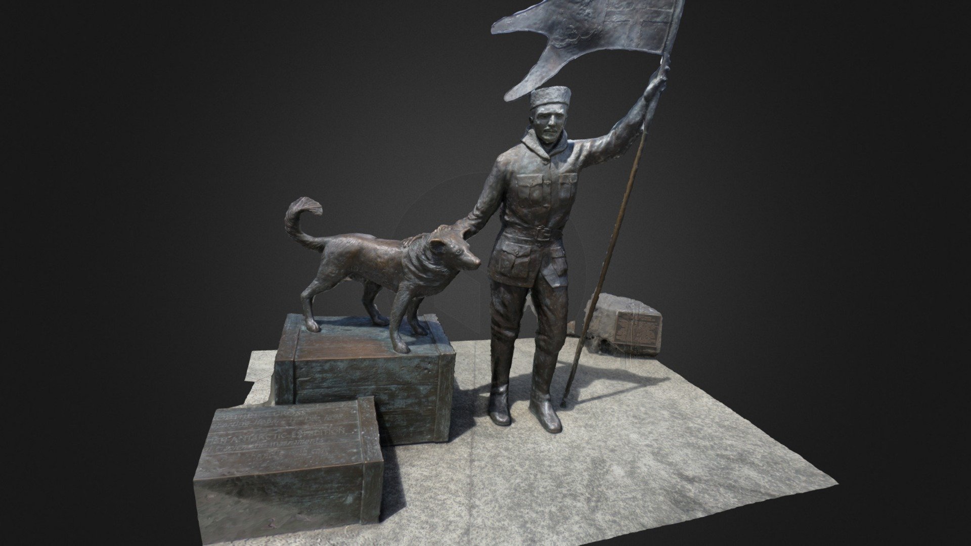 Hunter St, bronze statue, Hobart. TAS