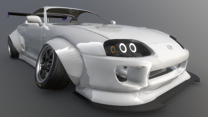 Drift tuned Toyota Supra – Gratis 3D-model STL