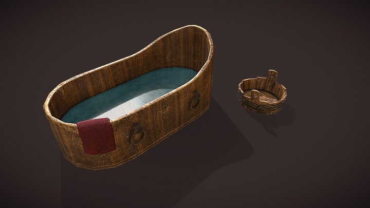 Wash Tub And Bucket Package 3D Model