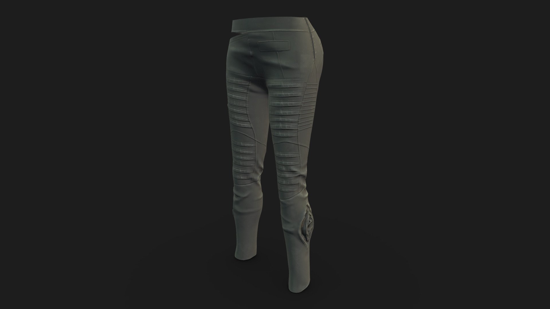 Female Side Cutout Futuristic Pants - Buy Royalty Free 3D model by 3dia