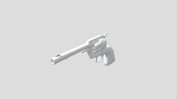 Single Action Revolver 3D Model