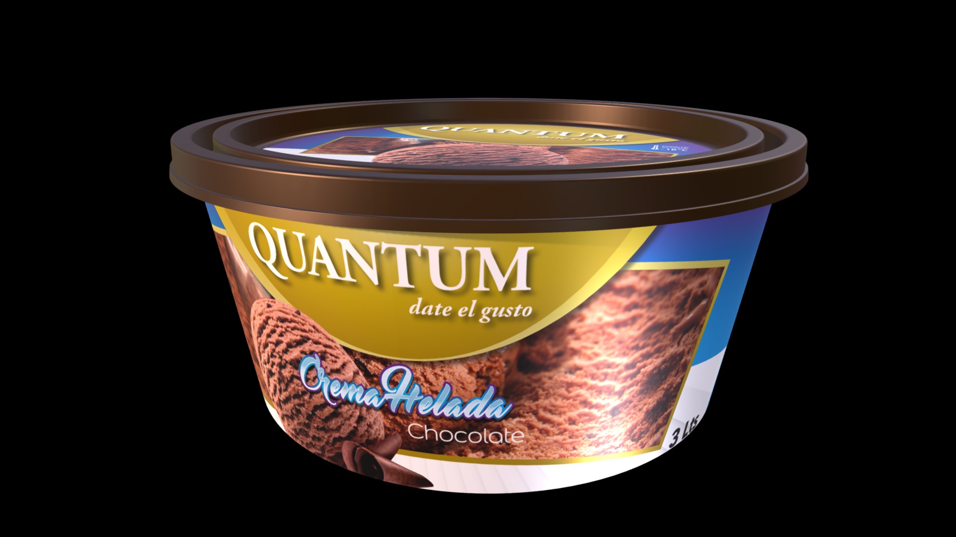 3D model Quantum - This is a 3D model of the Quantum. The 3D model is about a can of food.