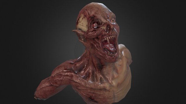 Destroyed Vampire Body 3D Model