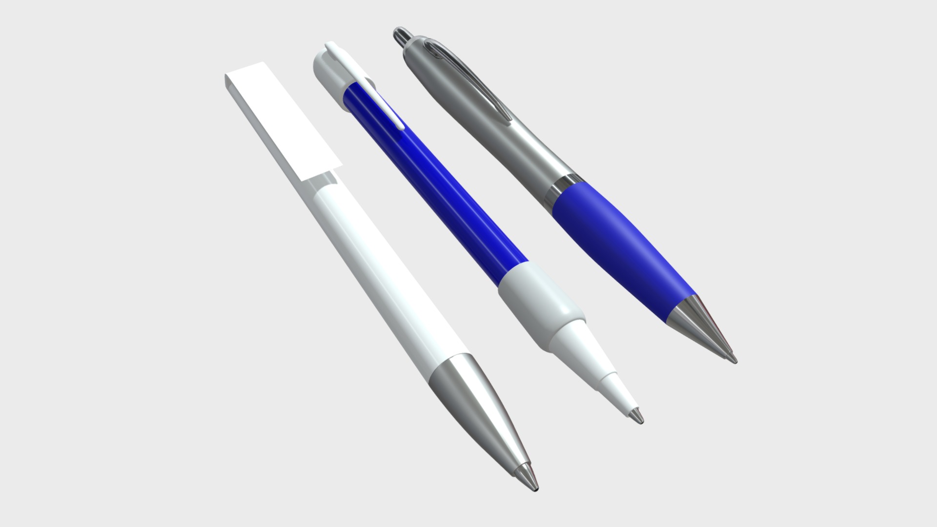 3D model Pens - This is a 3D model of the Pens. The 3D model is about a blue and white knife.