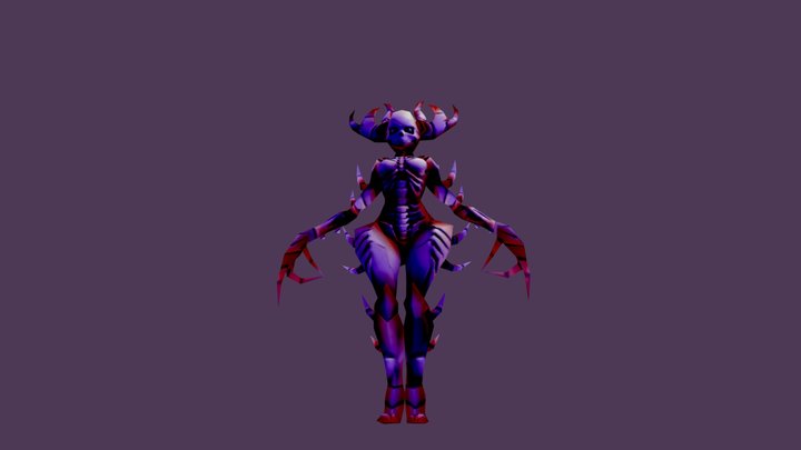 skull demon woman 3D Model
