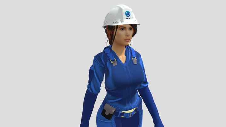 Female Worker Waking Cat