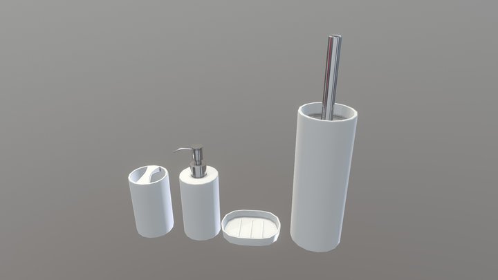 Basic Bathroom Accessories 3D Model