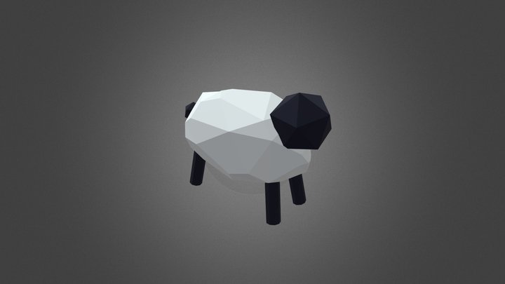 Low Poly Sheep 3D Model