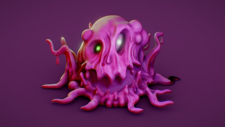 Bubble Gum Monster 3D Model