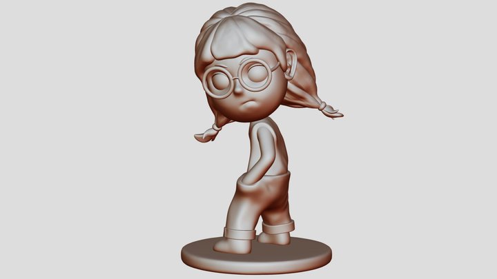girl glasses 3D Model