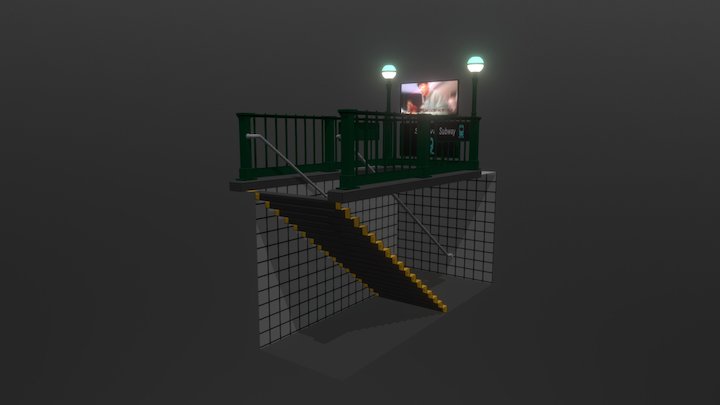 Subway Entrance 3D Model