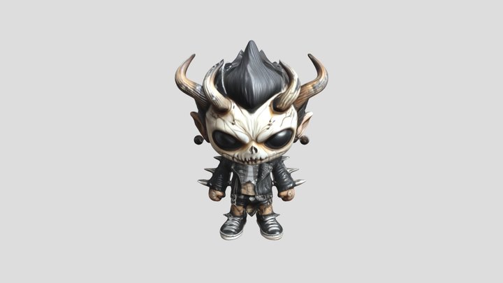 Punk Demon Pop Toy 3D Model