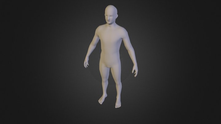 low poly human 3D Model