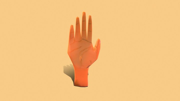 Low Poly Hand: Made by Me 3D Model