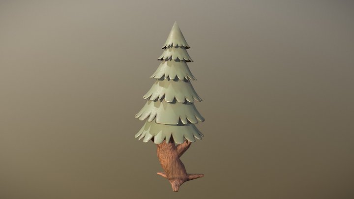 Stylized Pine Tree 3D Model