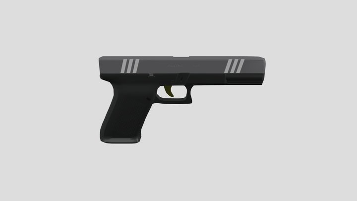 курсач пистолет 3D Model