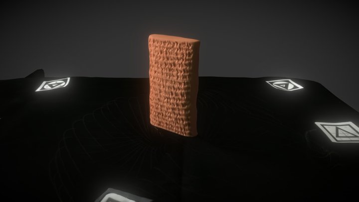 Scan of Ancient Sumerian Artifact-tablet Replica 3D Model