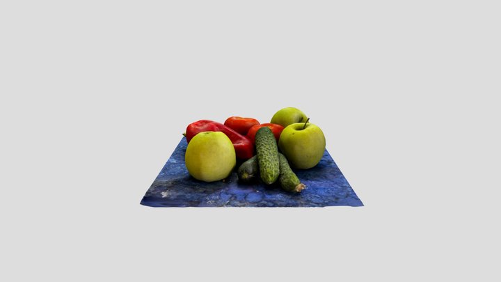 Fruit and vegetables clutter 3D Model