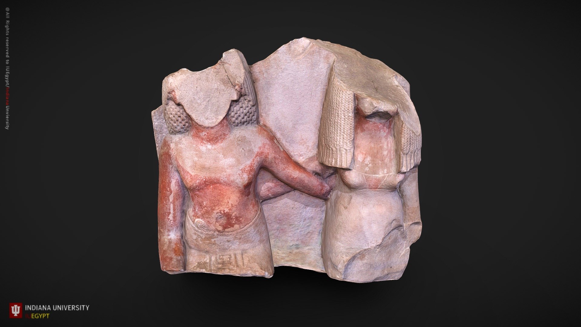 Fragmentary Group of a Man and Wife Seated