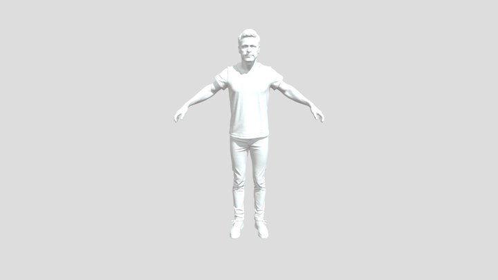 T-Pose in Black 3D Model