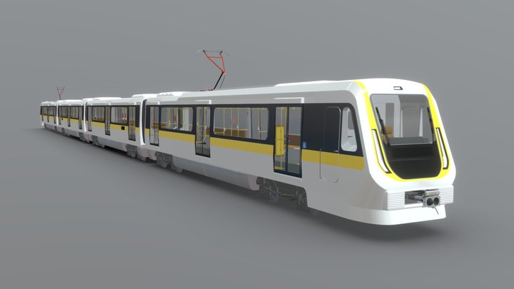 EMU Train [Full Interior, High Poly] 3D Model