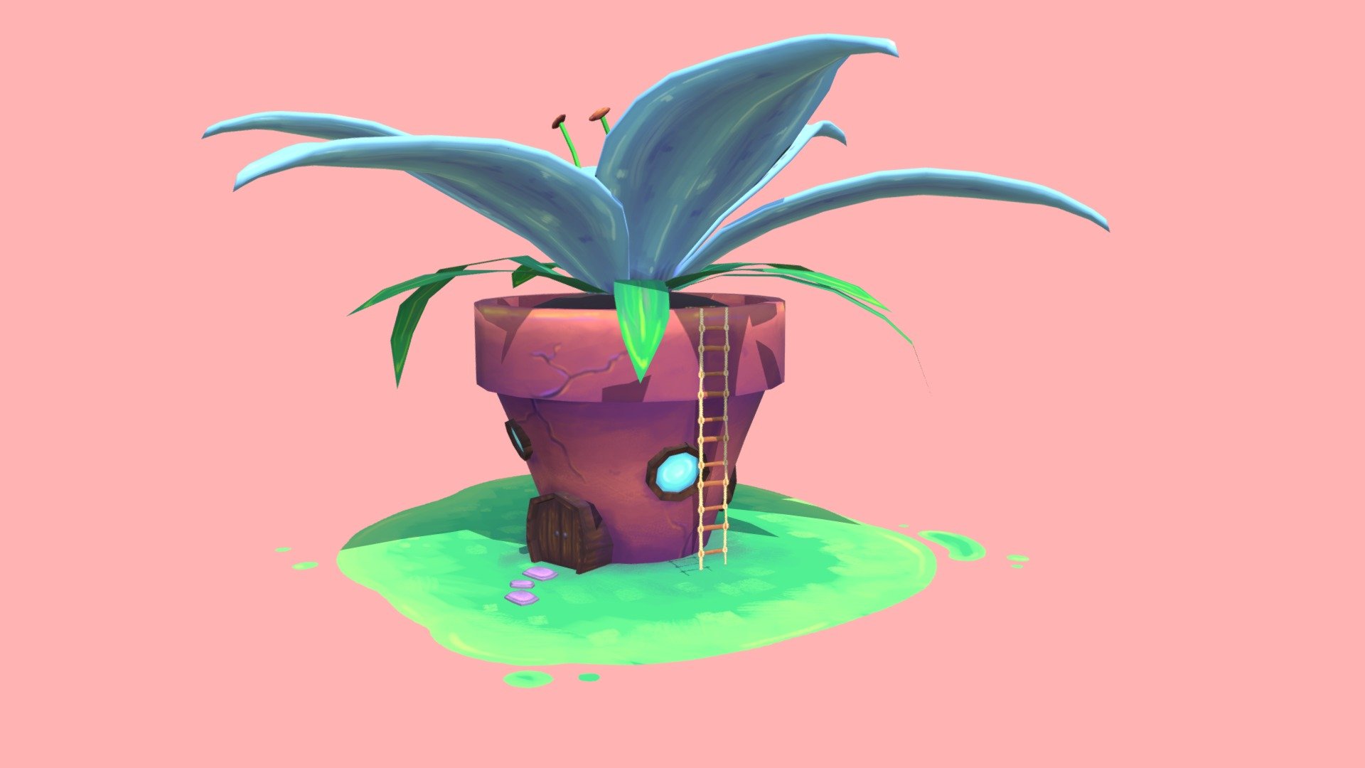 Flower House - 3D model by Finn (@jenstevenslock) [f64ebc4] - Sketchfab