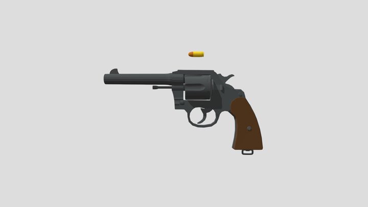 M1917 Revolver Low-Poly V1 3D Model