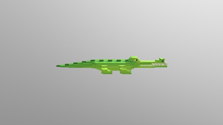 Crocodile Gavial 3D Model