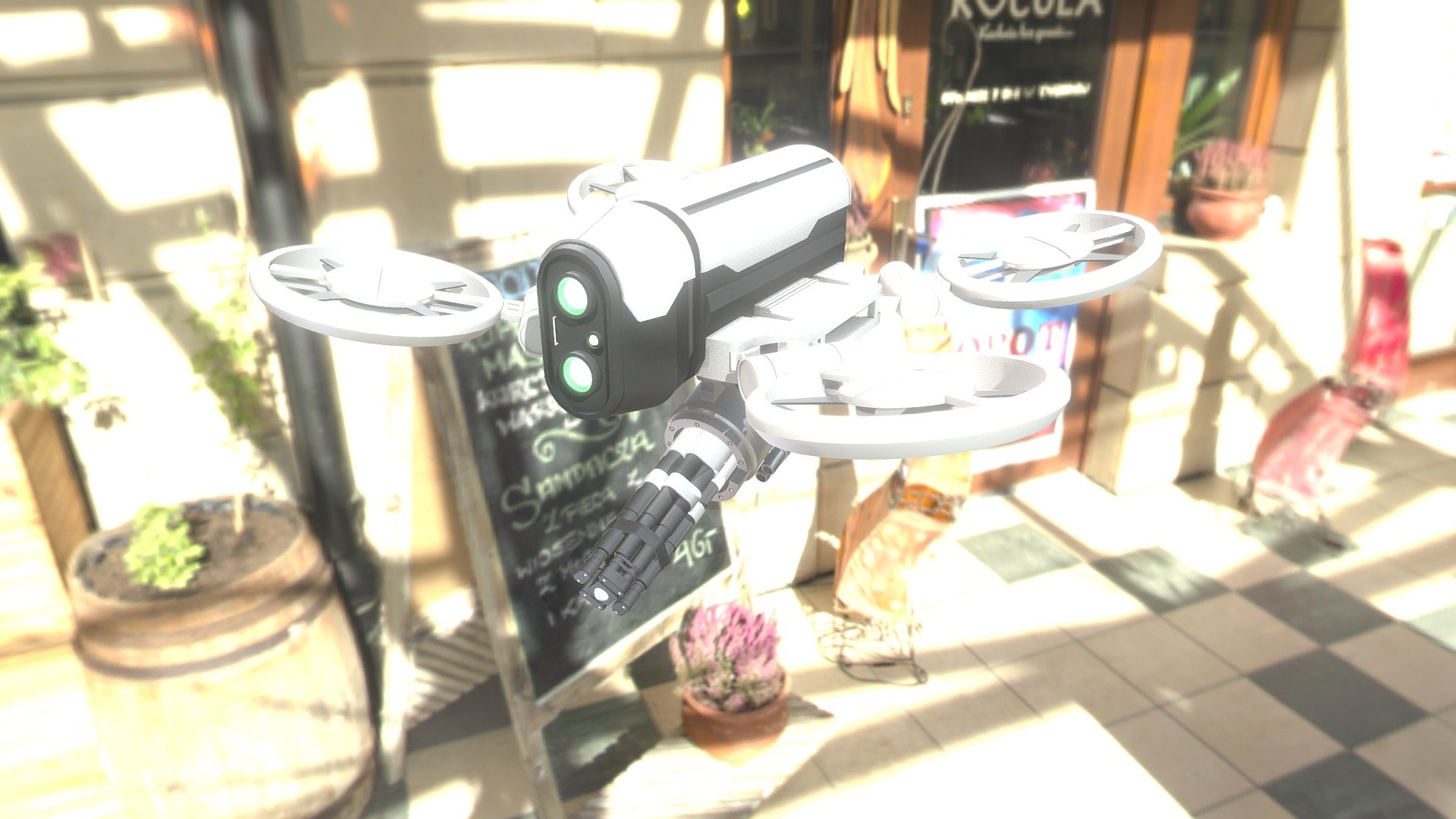 3D Surveillance War Drone