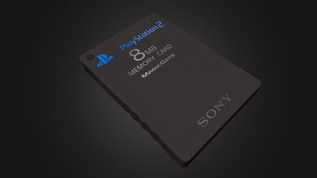 PlayStation 2 memory card 3D Model