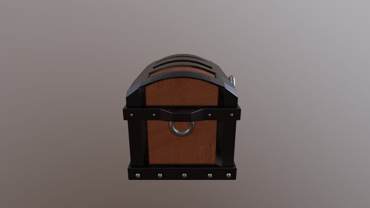 Textured Chest 3D Model