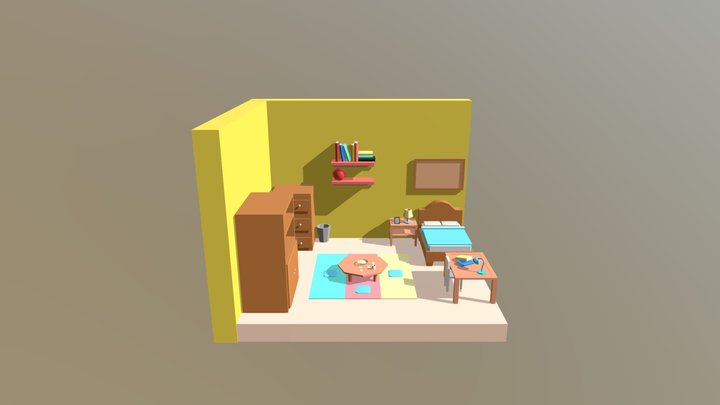 Room lowpoly 3D Model