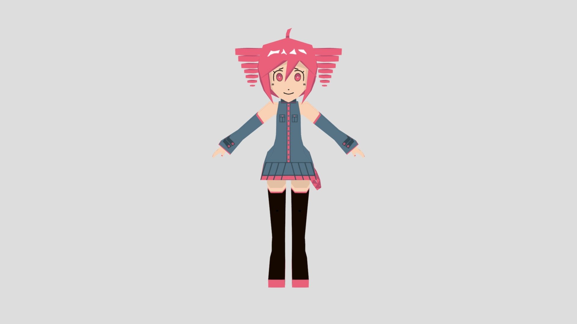 Low-poly Kasane Teto - Download Free 3D model by Daion1 [f652310 ...