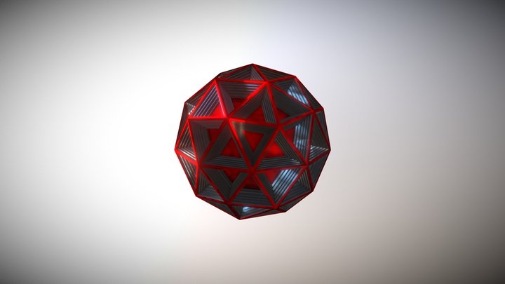 Adorned Metal Sphere 3D Model