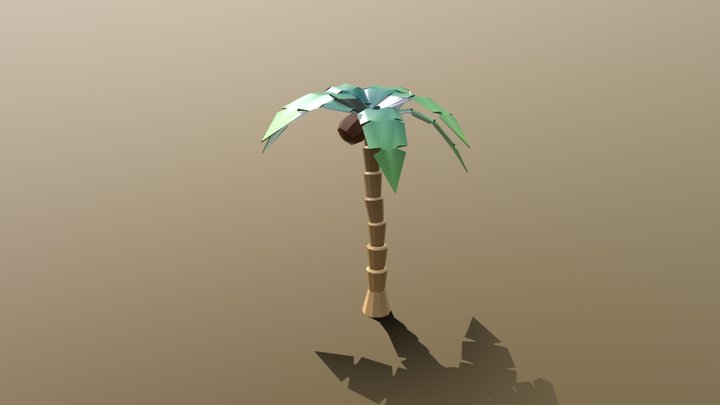 Palmtree Low poly 3D Model