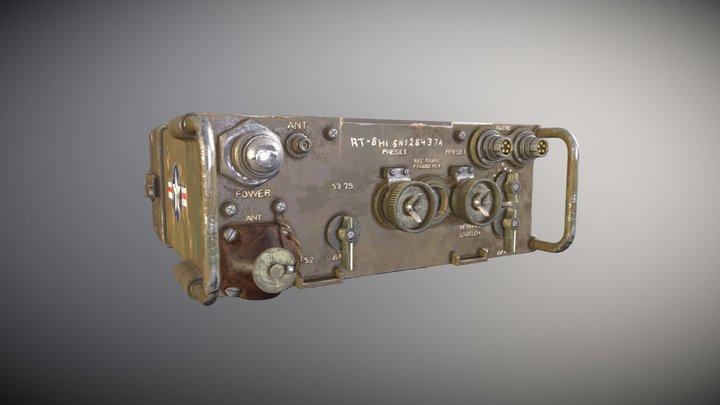 AN/PRC-77 Portable Transceiver 3D Model